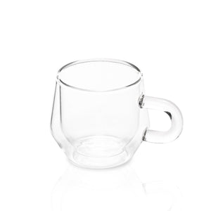 Hearth Double Wall Glass Mug, 120ml (4 oz) - Set of 2