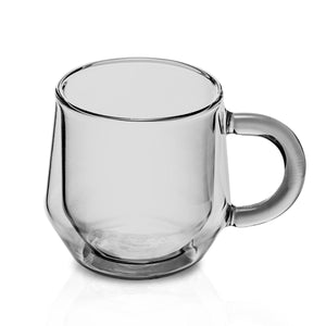 Hearth Double Wall Glass Mug, 240ml (8 oz) - Set of 2