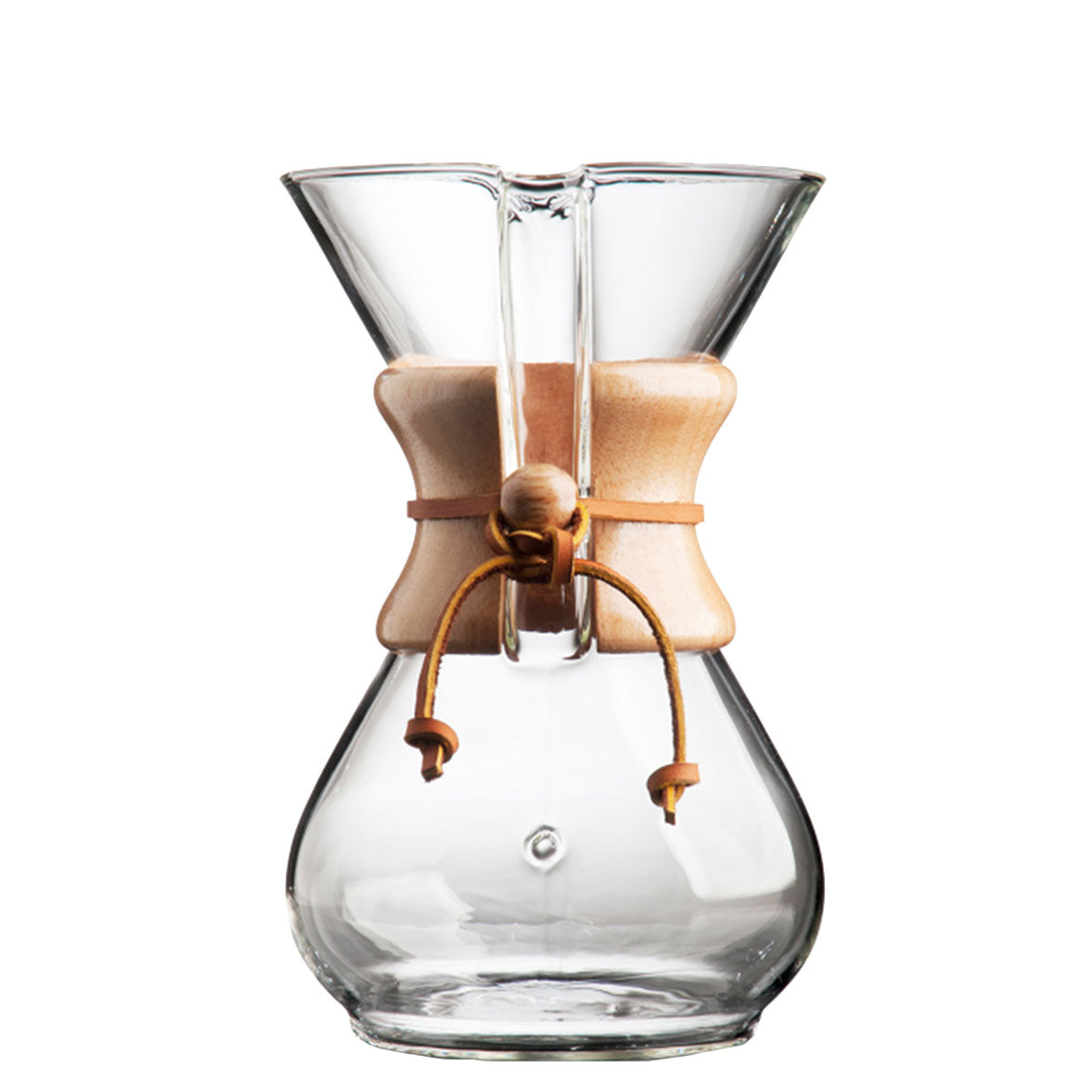 chemex classic 6 cup coffee brewer with original rawhide